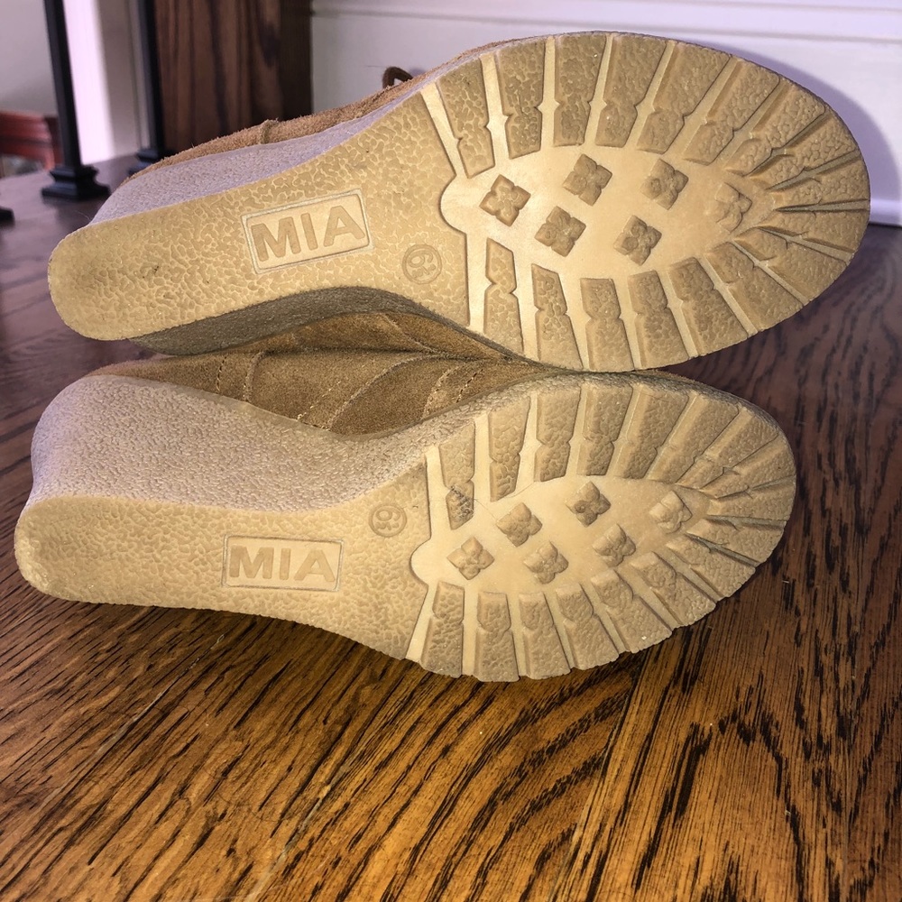 MIA Raphaella Wedge Booties Rust Brown - Picture 4 of 5